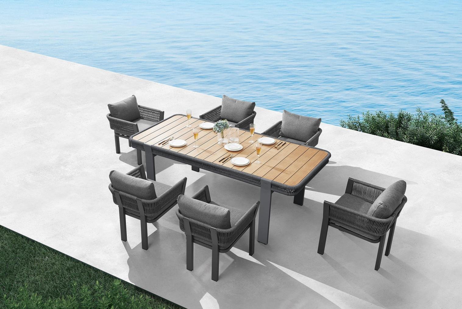 Borromeo Dining Set — Charcoal